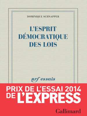 cover image of L'esprit démocratique des lois